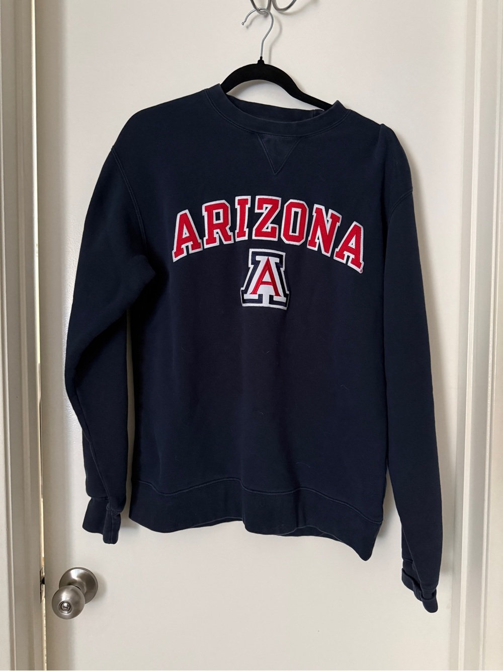Arizona Crewneck Sweatshirt - Navy with Red Appliqué